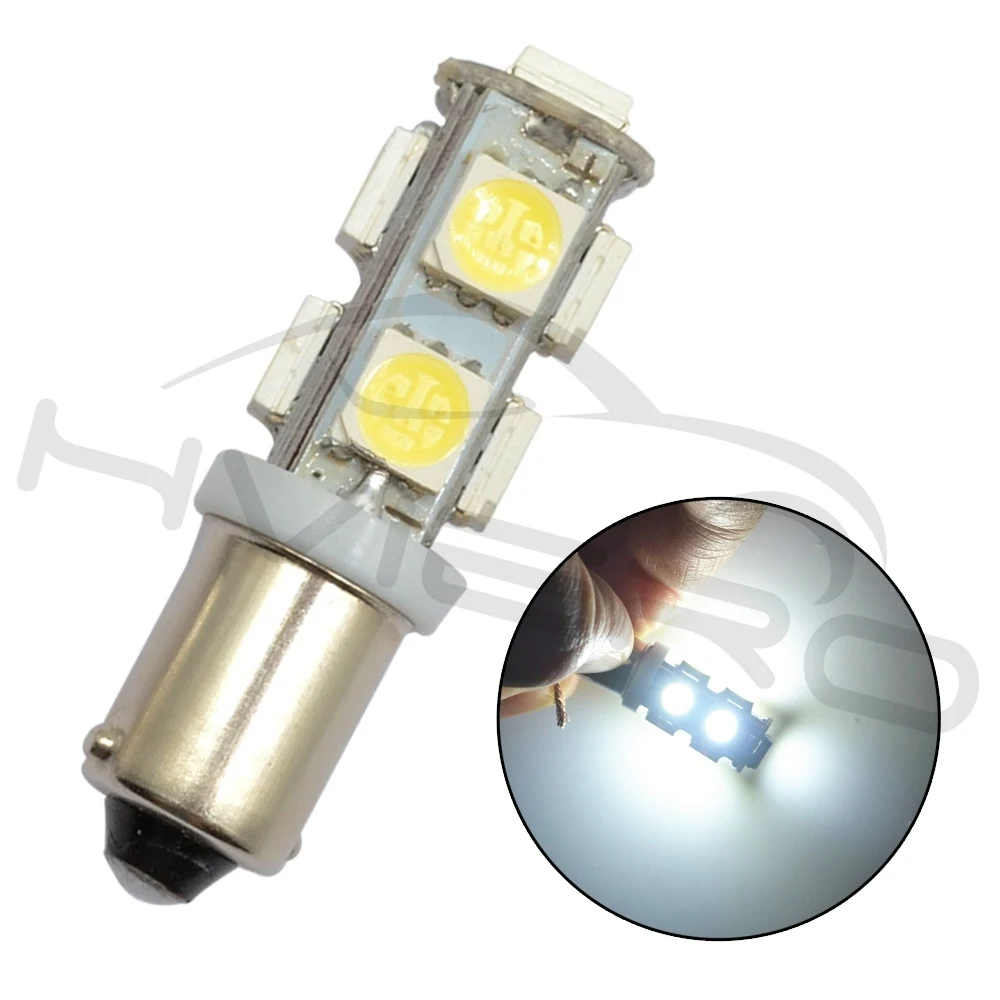 Hviero White Car Led T11 Ba9s T4w 9Led 5050 SMD Auto Led Plate Bulb Festoon Dome Door Bulb Trunk light Car Marker Gauge Lamps Dc 12v