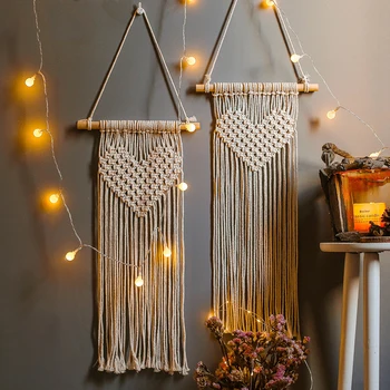 

Weeding Decoration for Weddings Heart Decorative Wall Tapestries Modern Tapisserie Murale Tissu Home Pendant Decoration