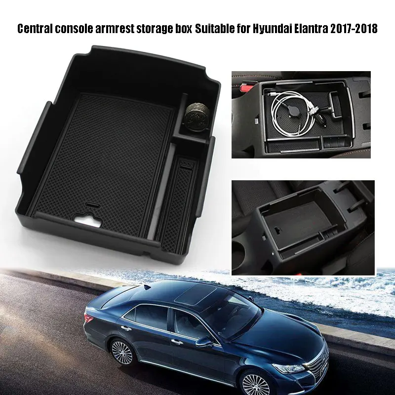 Vehemo Storage Cars Armrest Storage Box Storage Box Auto Useful Sundries Tray Car Storage Center Console Car Accessories