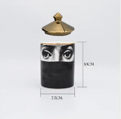 17 Ручка для макияжа, баночка, держатель для кистей Fornasetti, подсвечник, Ювелирное Украшение, баночка для хранения макияжа, керамические изделия, украшение для дома, держатель для ручек - Цвет: 17