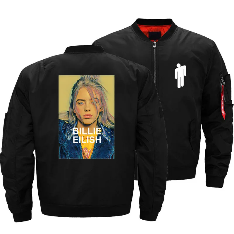 Billie Eilish черная куртка Мужские куртки-бомберы Ma1 Air Pilot толстые теплые ветровки