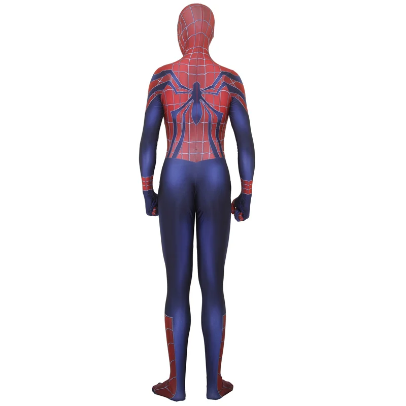 Стильный синий костюм супергероя Zentai Spider, костюм супергероя, комбинезоны