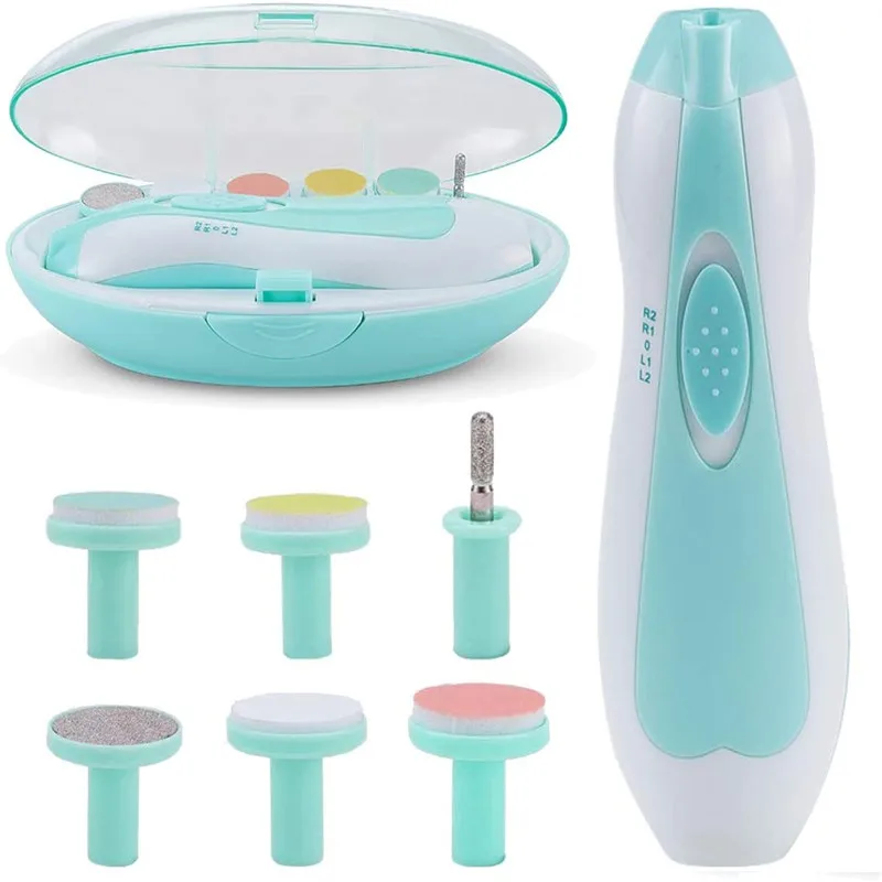 

Baby Electric Nail Trimmer-Safe toenail and Nail Care, 6 Interchangeable Cushions, Suitable for Babies Children and Adult