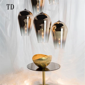 

Nordic Piranha Glass LED Chandelier Lighting LOFT Lamp Modern Bedroom Living Room Dining Restaurant Hanging Lamp for Cafe Bar