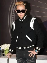  2021 New Arrival Bomber Jacket Men Rib Sleeve Cotton Casual Baseball Uniform Collar Coat Star Autumn And Winter Spliced Short 