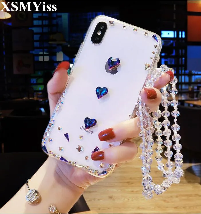 

2019 Luxury Glitter Diamond Heart Cases For Xiaomi Redmi 5 6 4X 4A 5A 6A Note 4 5 6 7 Pro Note 4X 5A Rhinestone Case TPU Cover