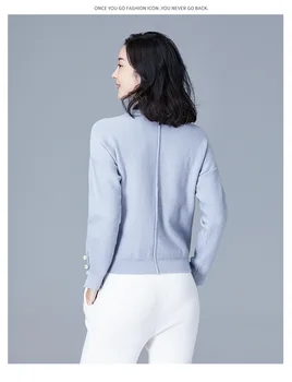 

2020 NEW new Korean women's clothing was thin, fresh and elegant, multi-color selection, solid color pullover sweater