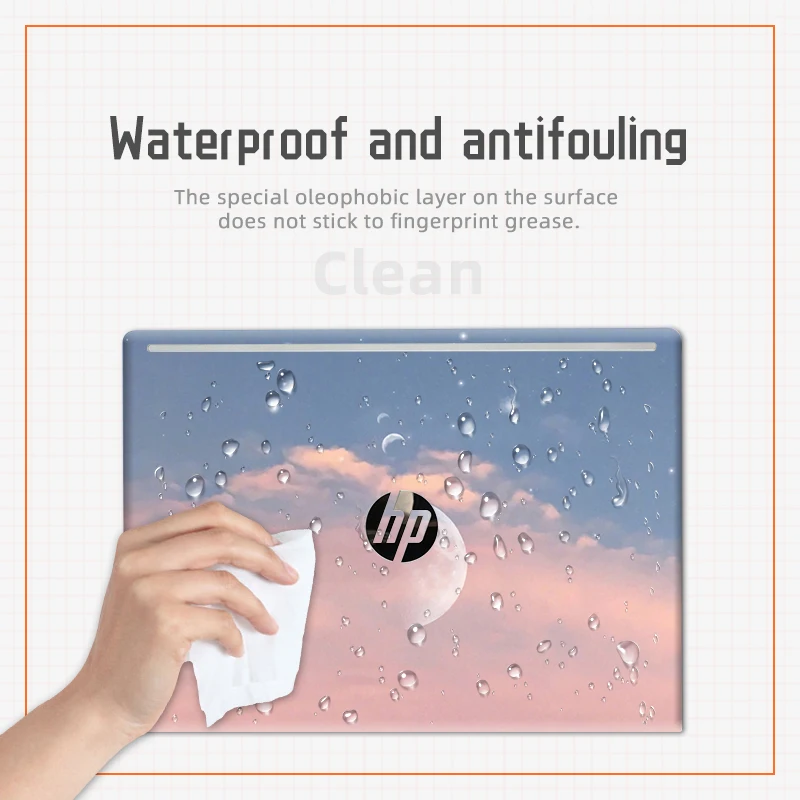 DIY Colorful Sky Cover Laptop Sticker Skins Notebook Keyboard Stickers Decorative Decals for HP X360/14S dk/ 14s dq/15 da/15 bs