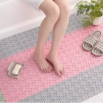 

DIY Simple Carpet Candy Color PE Plastic Love Pad Free Mosaic Shower Mat Anti-Slip Mat Bathroom Shower
