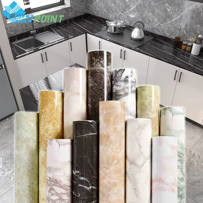 Pearl White DIY Decorative Film PVC Self Adhesive Wall Paper Furniture Renovation Stickers Kitchen Cabinet Waterproof Wallpaper