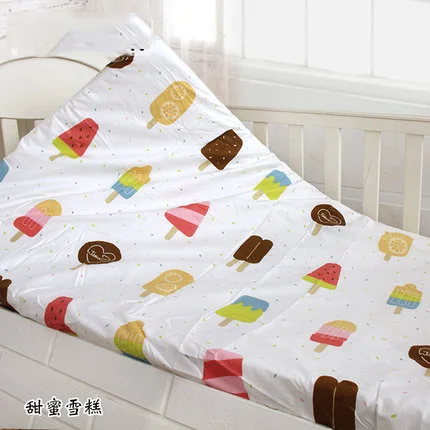 Хлопковый чехол матраса для детской кроватки, простыня с принтом, эластичная простыня для новорожденного малыша,, постельные принадлежности для новорожденных - Цвет: tianmixuegao