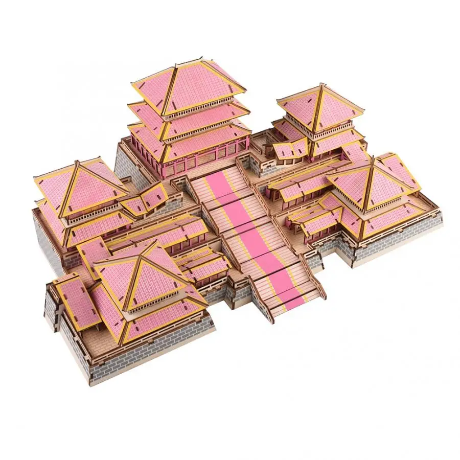 Деревянная головоломка 3D головоломка модель дома игрушка для детей DIY Собранный китайский дом модель деревянный кукольный домик Детская обучающая игрушка