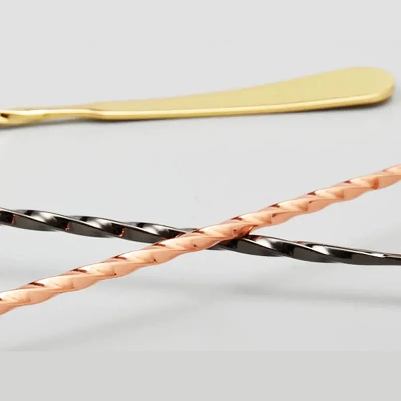 Stainless Steel Long Handle Bar Ice Tea Milk Cocktail Shaker Stirrer Coffee Stirring Spoon Cocktail Stirrer