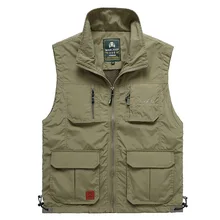 Nianjeep/дракон жилет сетка Открытый Мульти-Карманы Рыбалка фотография мужской жилет репортёра жилет