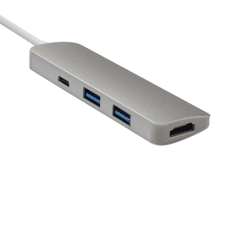C Тип к HDMI 2 Быстрый USB 3,0 передачи данных Док-концентратор 4 в 1 USBC HDMI адаптер 4 к видео USB C конвертер