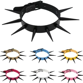 

DIEZI 2020 New Vintage Punk Harajuku Cosplay Black Rivet PU Leather Choker Necklace For Women Vintage Boho Statement Necklaces