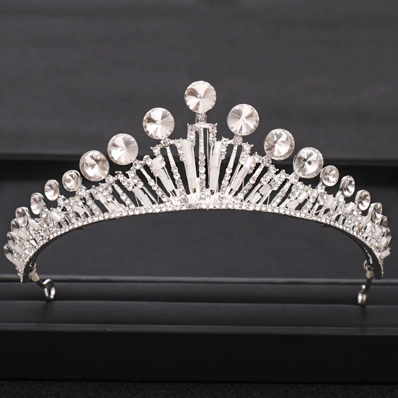 Trendy Bride Crown Baroque Rhinestone Crystal Crown Wedding Hair Accessories Princess Hair Accessories Queen Wedding Crown