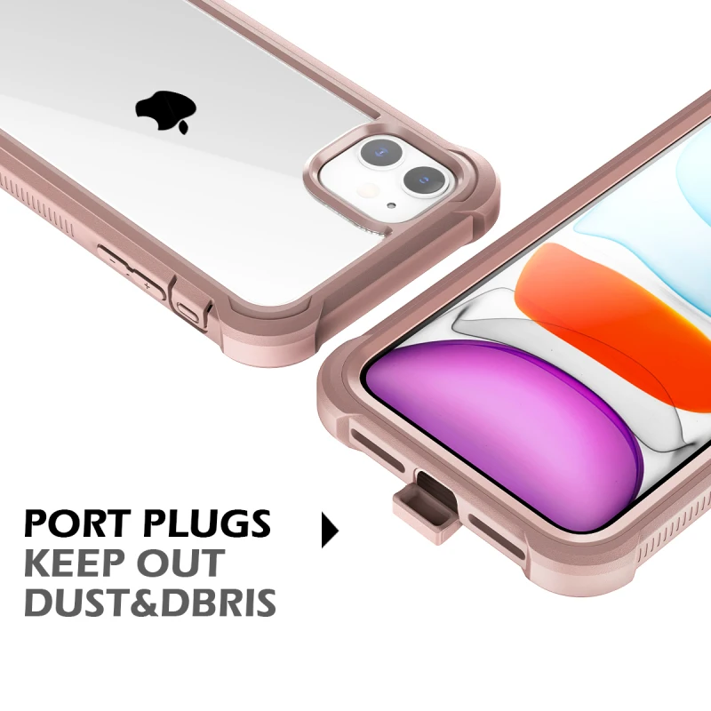 2 в 1 Жесткий Чехол для iphone 11 pro Max чехол Крышка с защитой экрана 360 полная защита противоударный чехол capa Funda для iphone 11