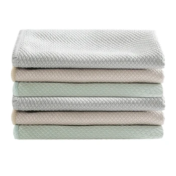 

12Pcs Household Glass Window Cleaning Cloth Kitchen Absorbent Dishcloth Cleaning Rags Washing Towel Scouring Pad