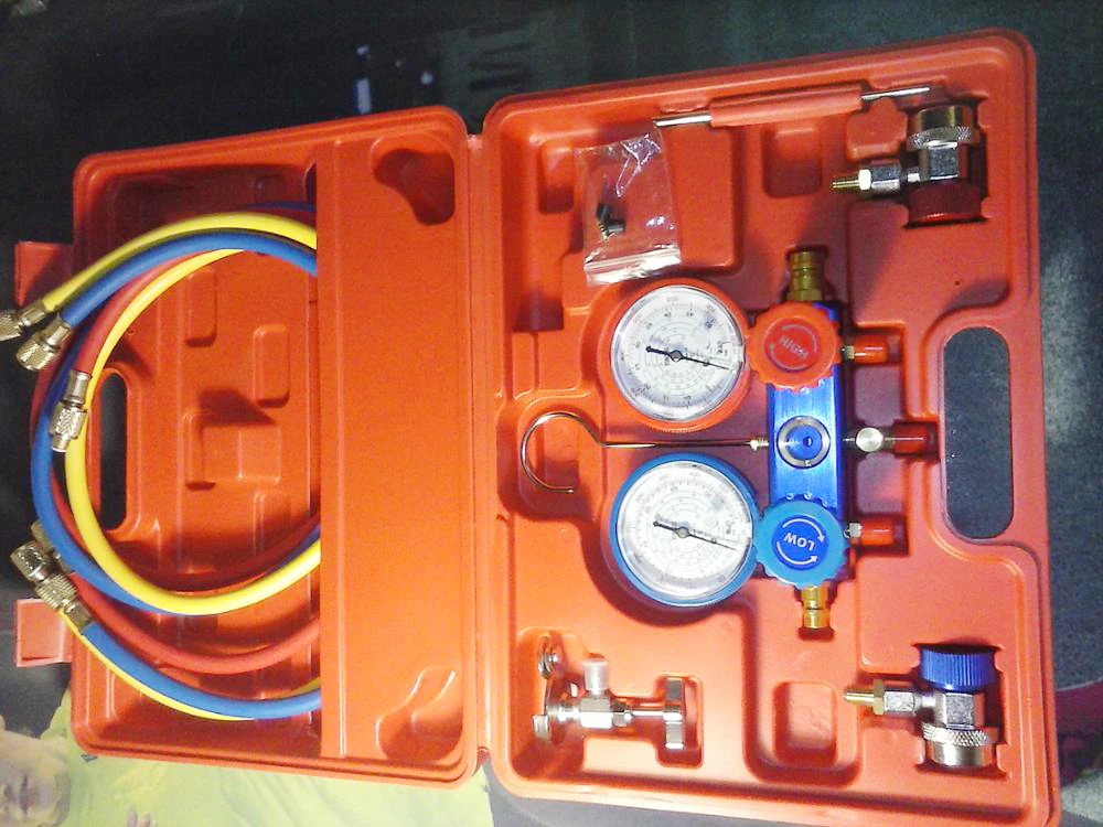 Автомобильный Кондиционер R134A HVAC A/C комплект рефрижератора AC Набор коллекторов с манометром Авто сервис набор ремонт Фтор инструмент для наполнения