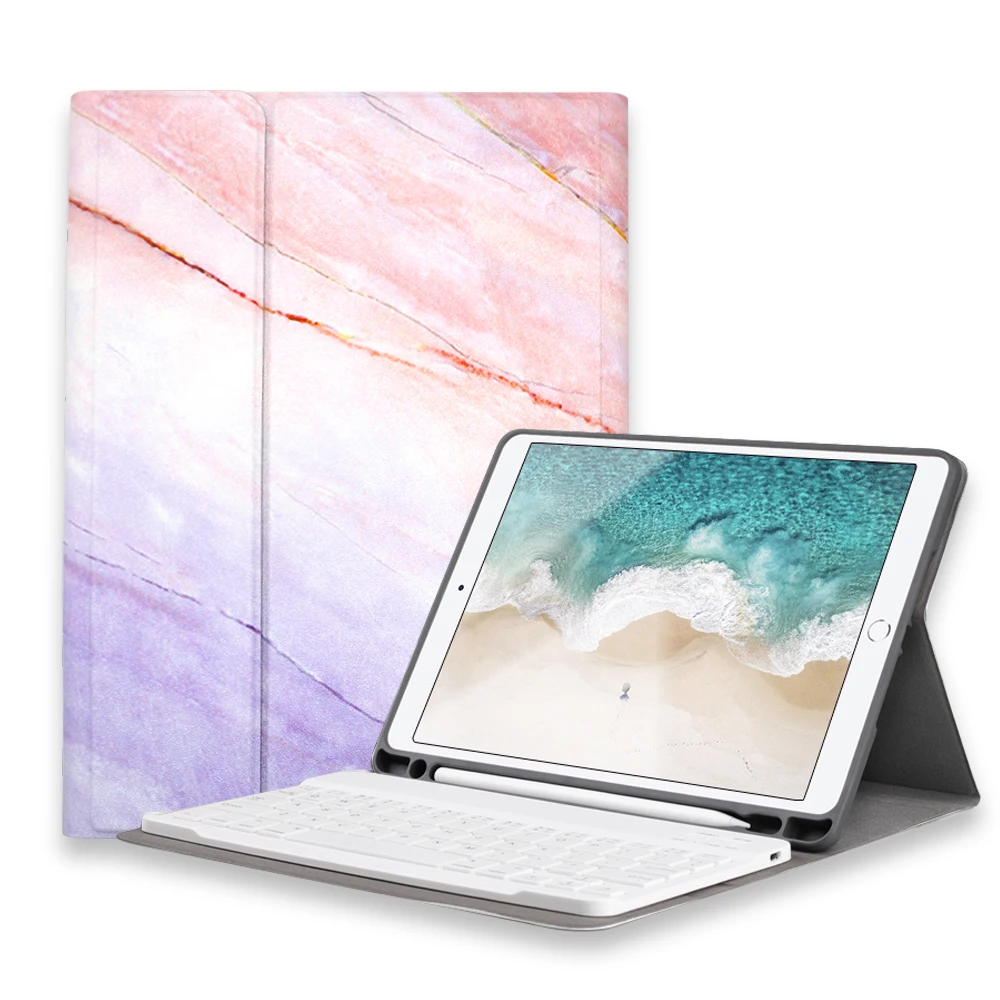Bluetooth клавиатура с карандашом держатель чехол для iPad 7-го поколения 10,2 ''для Air3 10,5 Чехол iPad Air 1 2 iPad - Цвет: 2019 Air3 10.5