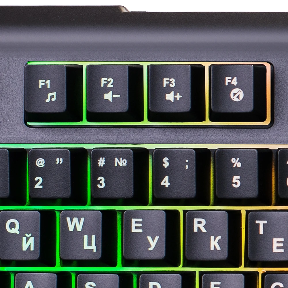 Клавиатура Oklick 717G BLACK DEATH черный/серый USB Multimedia for gamer LED