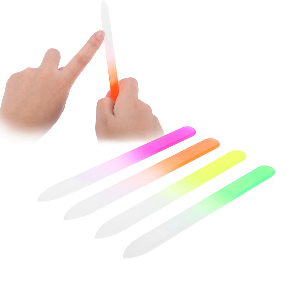 

4Pcs Colorful Crystal Glass Nail File Sanding Buffing Nail Polishing Tools Salon Professional Nail Art Care Tool Manicure