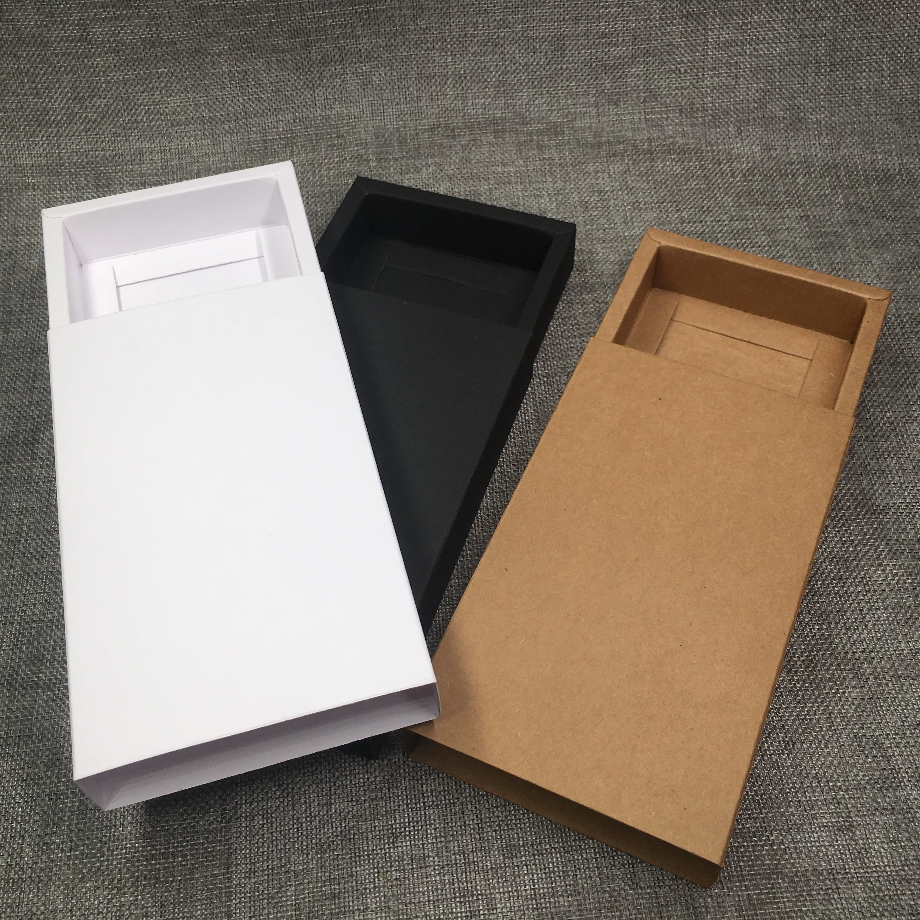 

20Pcs/Lot Blank Kraft Paper Drawer Boxes Wedding Favor Packing Box For Candy/Cookie/Jewelry Diy Craft Storage Boxes