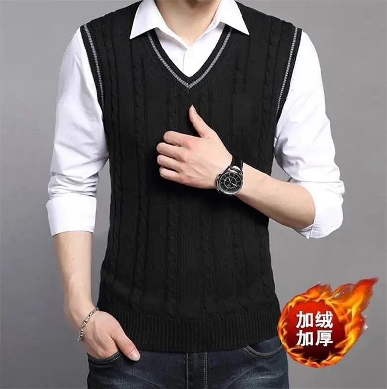 Men Sweater Winter&spring Jacket Mens Pullovers Sleeveless Knitted Gentleman Sweater Vest Male Elegant Casual Designe Sweater