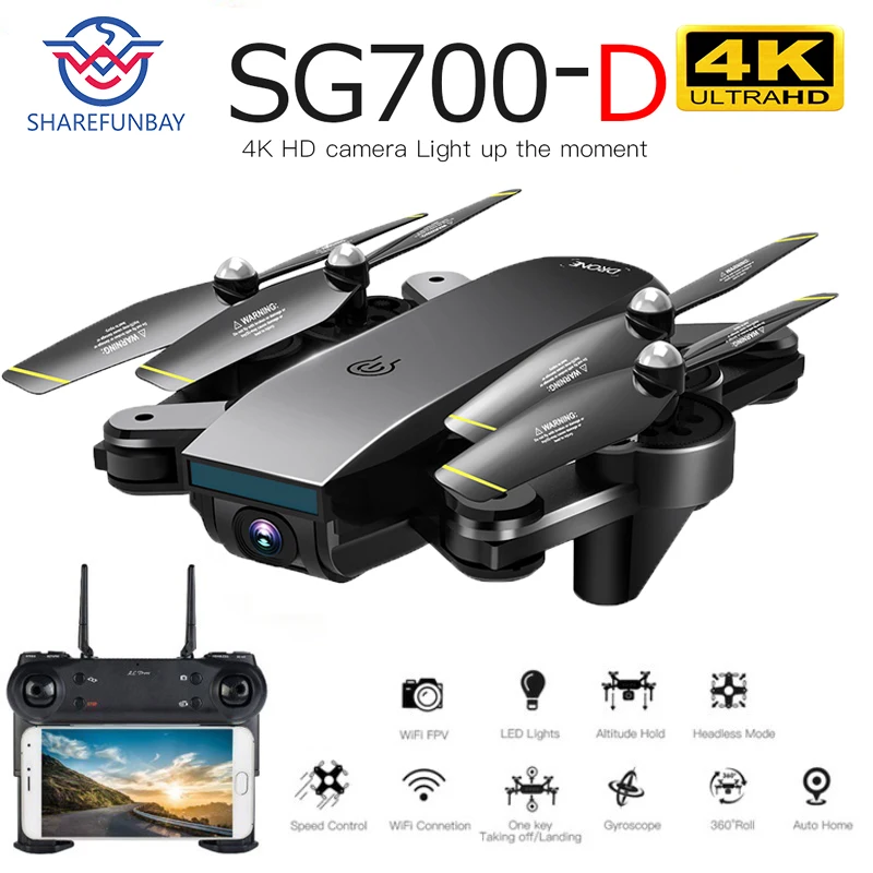 Дрон SG700D 4K HD двойная камера Wi Fi fpv оптический поток стабильная высота