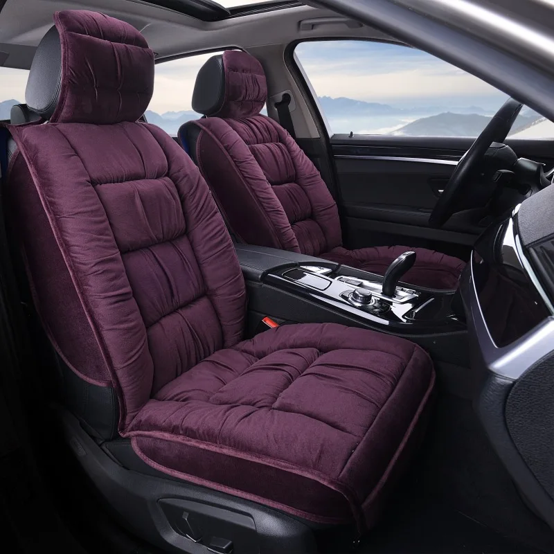 

Full Set Winter Car Seat Covers Universal Plush Cushion Cover For Car Seat Protector Keep Warm All Car Grant Mode Seat Cover
