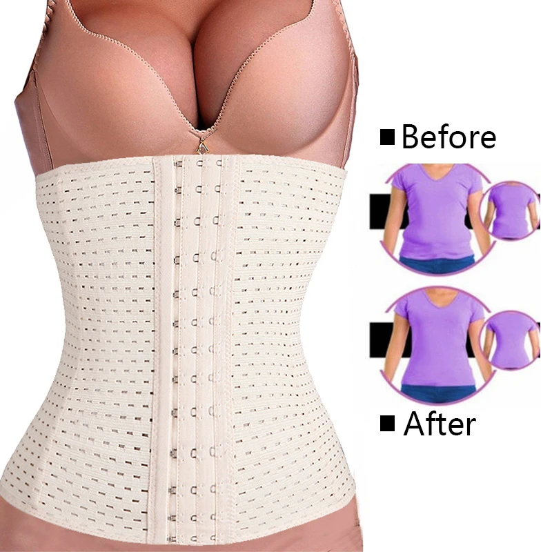 Body Shaper Сталь костей корсет с функцией тренажера талии поясом размера плюс Для