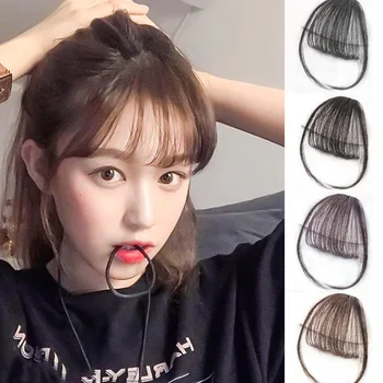 

Air Bangs Clip In Bangs Front Neat Bangs Fringe Hair Women Clip In Hair Extension Bangs with Hair