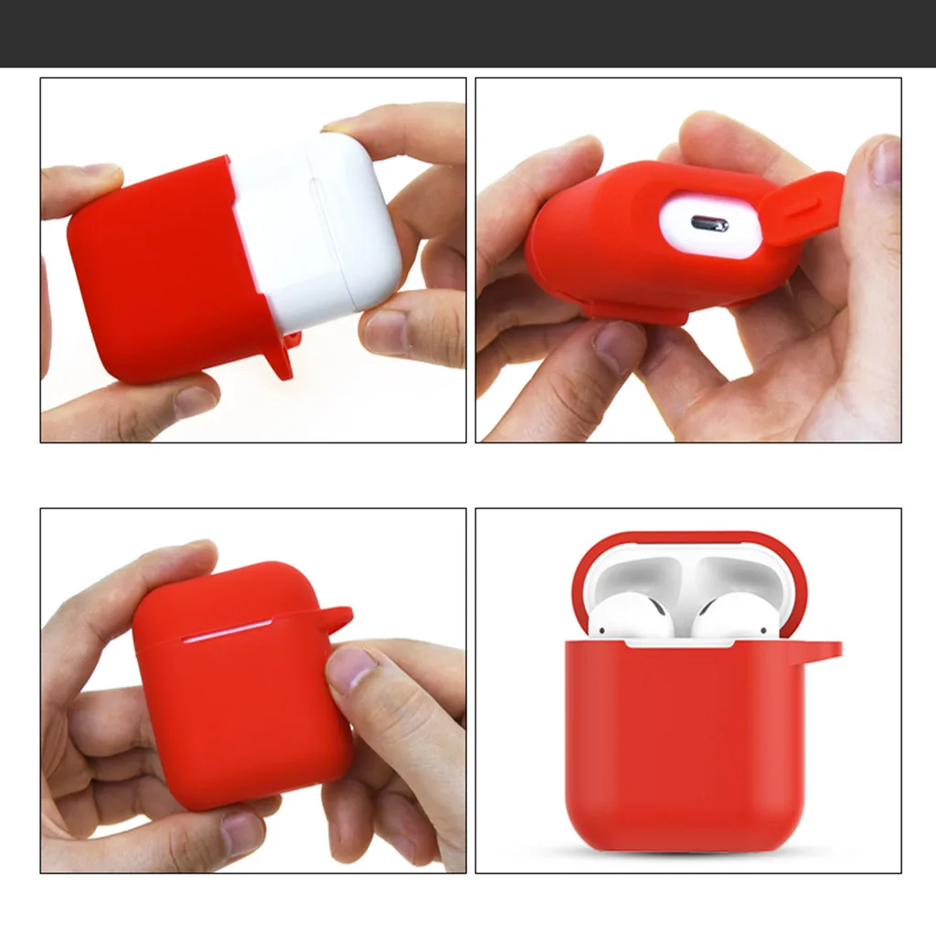 Защитный чехол из ТПУ и силикона для Apple AirPods защитный с крючком ушей аксессуары