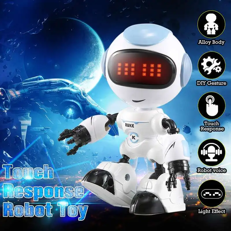R8/R9 робот жесты мини умный озвученный умный светодиодный глаз RC DIY Роботы Синий Зеленый Оранжевый игрушки для детей Подарки для детей