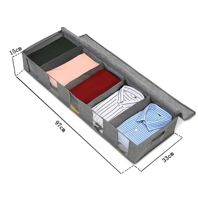 Коробка для хранения на дно кровати, складное одеяло под кровать, сумка для хранения, шкаф, одеяло, одежда, пыле-влагостойкий отделочный контейнер