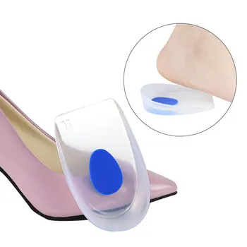 

1Pair PU Gel Invisible Heel Support Pad Elastic Foot Pain Insoles Relief Protectors Heel Cups Pads Cushion Foot Massager