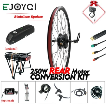 

Ebike Conversion Kit 36V 250W Rear Geared Hub Motor kt lcd8h Display Controller Electric Bicycle E bike Conversion Kit