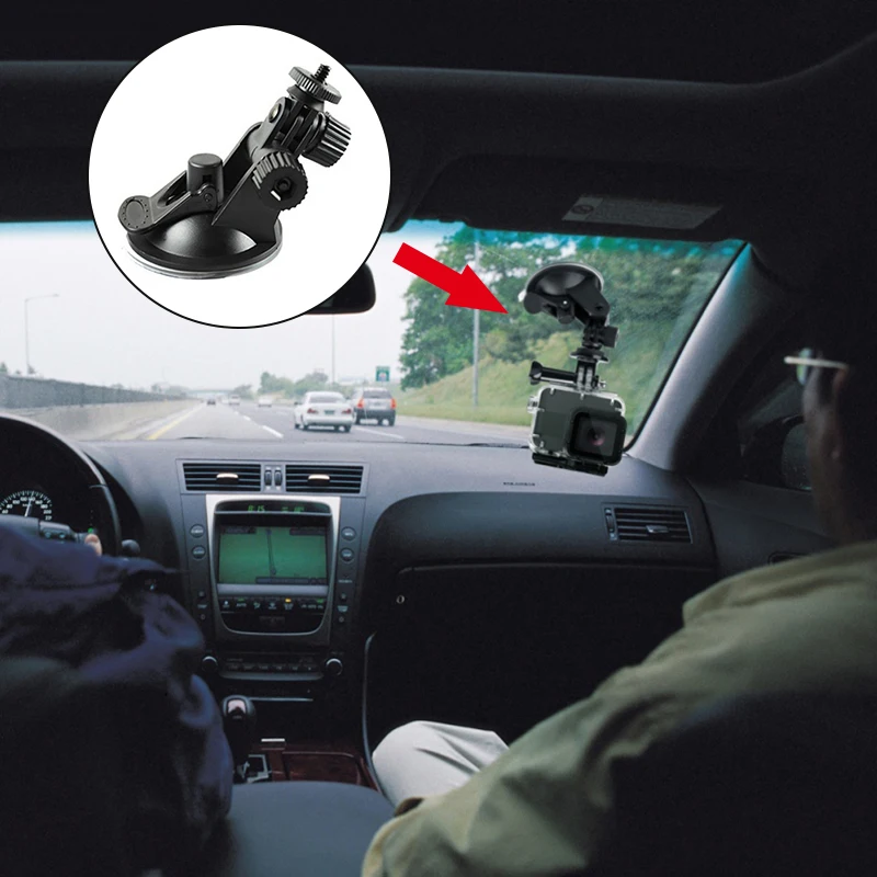 

Glass Suction Cup Action Camera Sport Cam Tripod Mount for car record holder stand Bracket for gopro hero 7 6 5 yi2 Accessories
