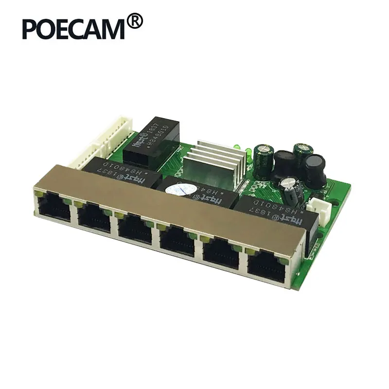 Гигабитный коммутатор 8 портов 6 RJ45 со светодиодной подсветкой 2 шт. разъем 1x8 10/100