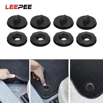 

LEEPEE 4 Piece/Set Car Floor Mat Clips Universal Auto Fastener Anti-Slip Holders Auto Carpet Fixing Grips Clamps