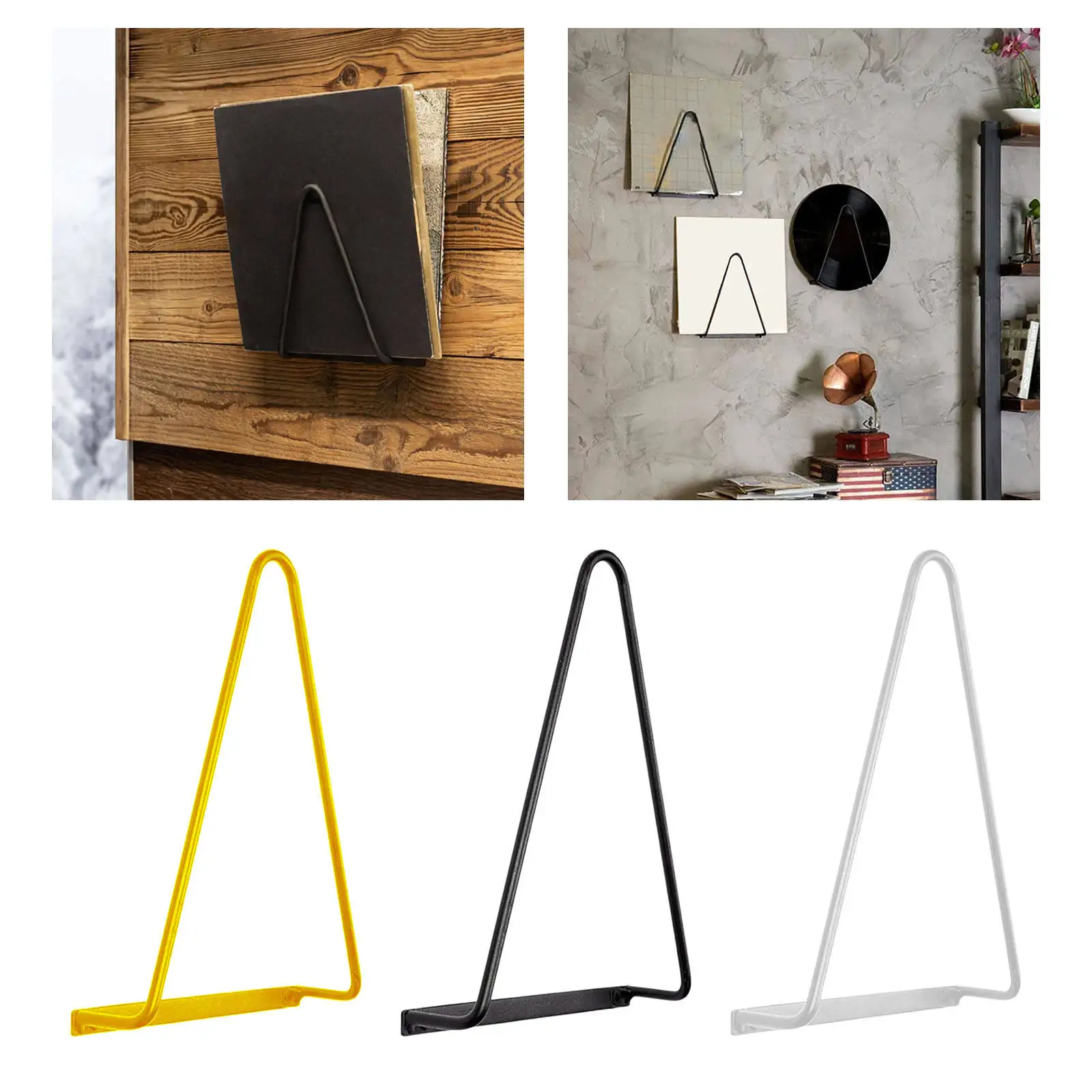 Black Vinyl Record Shelf Wall Mount 8 Pack,Vinyl Holder Wall