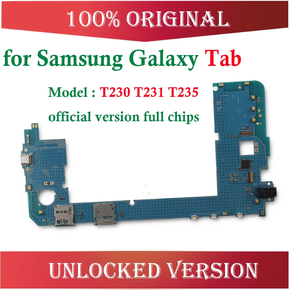 Оригинальная материнская плата для samsung Galaxy Tab 4 T230 T231 T235 wifi 3g 4G разблокированная материнская плата Android логическая плата протестированная хорошая пластина