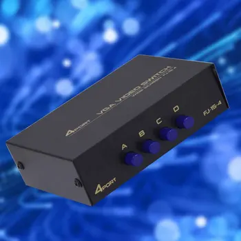 

4 Ports Splitter Box USB 2.0 Metal Accessories For Computer TV Projector Stable KVM Switch Plug And Play VGA Hub Sharing HDMI