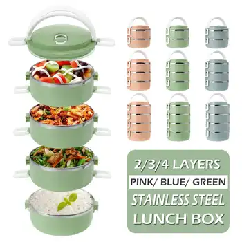 

304 Stainless Steel Japanese Lunch Box Thermal For Food Portable LunchBox For Kids Picnic Office Workers School