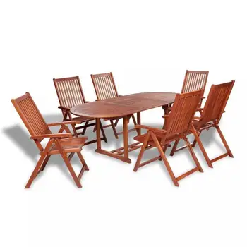 

【AU Warehouse】Furniture 7 Piece Outdoor Dining Set Solid Acacia Wood