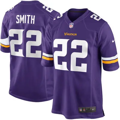 Синий Stitiched, Minnesota s, Harrison Smith для мужчин Джерси - Цвет: Синий