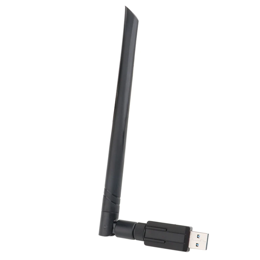Satxtrem USB WiFi адаптер 1200 Мбит/с двухдиапазонный 2,4G/5G 802,11 беспроводная сеть WiFi ключ с 5dBi антенной для ПК/настольного компьютера/ноутбука - Цвет: Черный