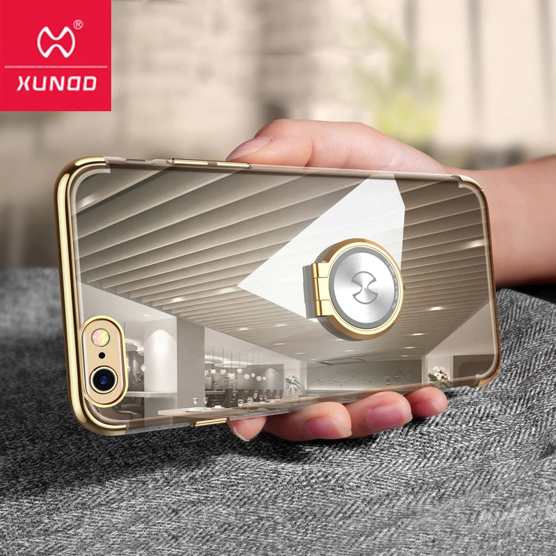 Для iPhone X 7/8 7/8Plus чехол для телефона Xundd Прозрачный жесткий чехол из поликарбоната с изображением защитный чехол-накладка на заднюю панель для iPhone 6 6s чехол Funda с защитой от повреждений и кольцом держателем