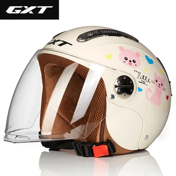 

GXT Children Motorcycle Helmet Open Face Casco Moto Summer Scooter Motorbike Riding Helmet Safety Electric Bicycle Helmet